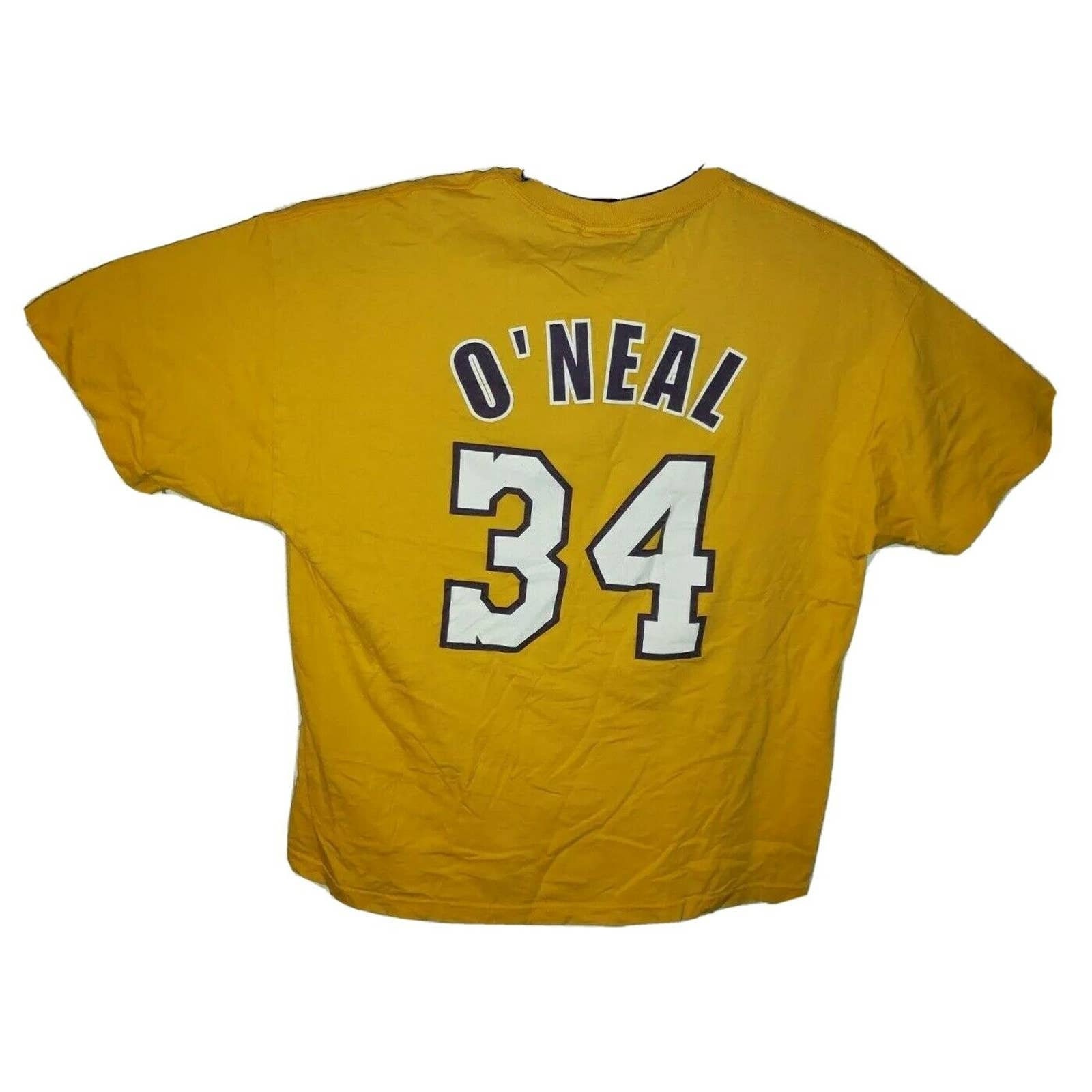 Retro Shaquille O'Neal #34 Los Angeles Lakers Basketball Trikot Genäht Blau 