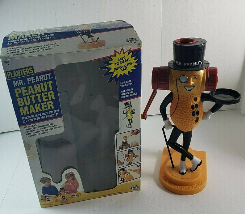 Vintage Planters Mr Peanut Peanut Butter Maker 1995 No 222 Complete in Box Etsy