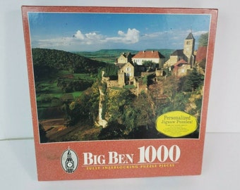 Vintage Milton Bradley Big Ben Puzzle 1000 Piece - Chateau-Chalon France SEALED
