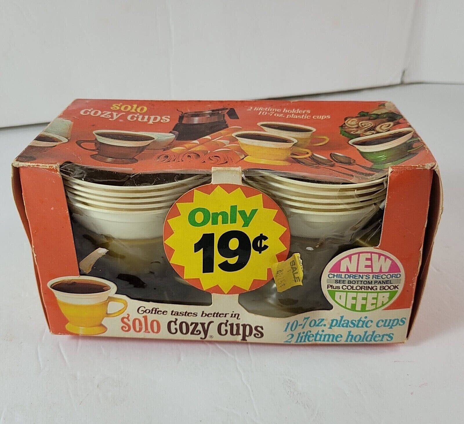 Vintage SOLO Cozy Cups Coffee 16 Lifetime Holders & Box 31 Refill Cups