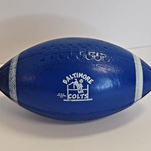 Vintage Baltimore Colts Souvenir Blue Football 1960&#39;s 70&#39;s 9&quot; RARE NFL Licensed