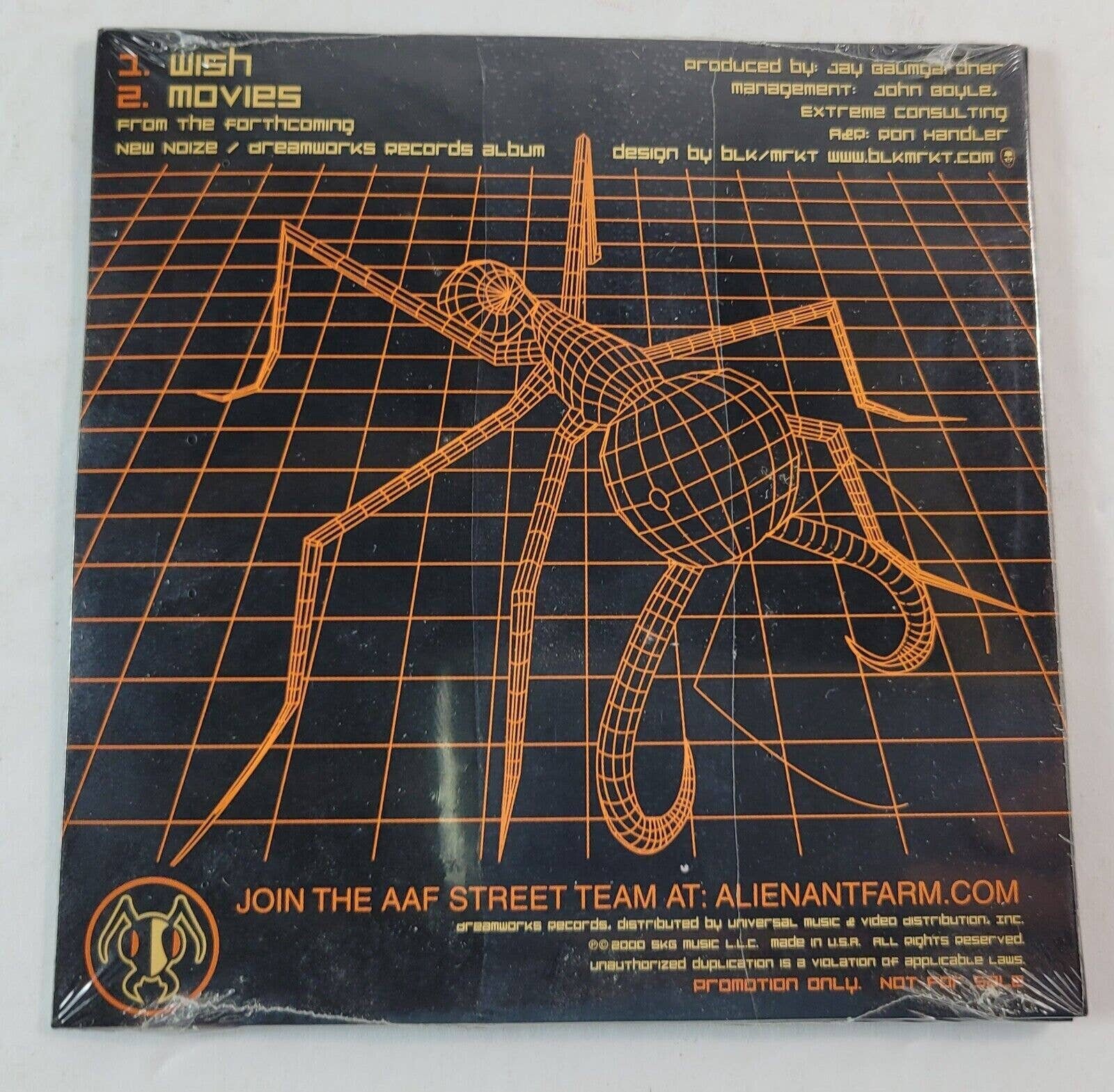 Alien Ant Farm - Wish Movies Single in Sleeve Promo Street Team CD