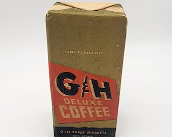 Vintage G & H Deluxe Coffee Erie PA Werbung Display Box?