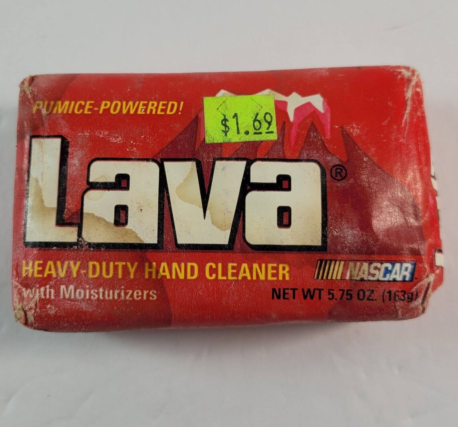 Vintage Lava Soap 1990's One Bar 5.75 Oz NASCAR Logo Package New Old Stock  NOS -  Finland