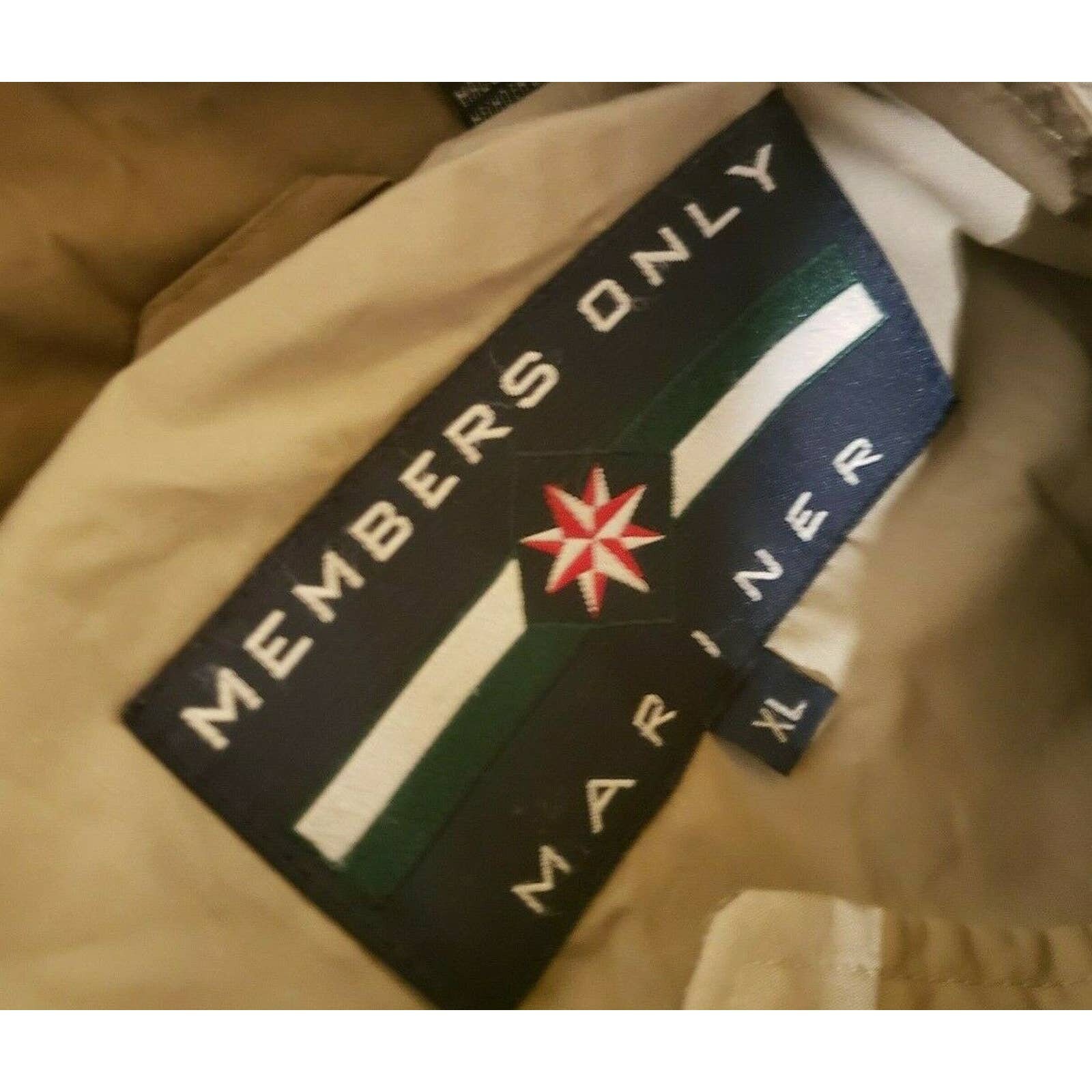 Vintage Members Only Mariner Brown Beige Jacket Size XL Regular