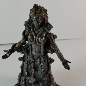 E5242S0 Small Ethereal Earth Statue Gaia Art Painted Figurine, Green, 17.5cm | Fruugo UK