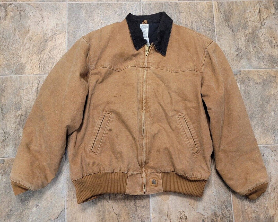 Carhartt J14 Santa Fe Brown Canvas Full Zip Quilt Lined Bomber - Etsy