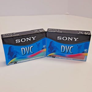 Lot of 2 Premium Sony DVC Digital Video Cassette Tapes Mini DV 60 90 Sealed New