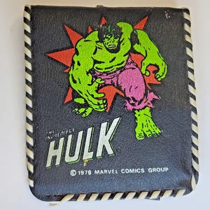 Billetera de plástico plegable de Marvel Comics de El increíble Hulk, de 1978