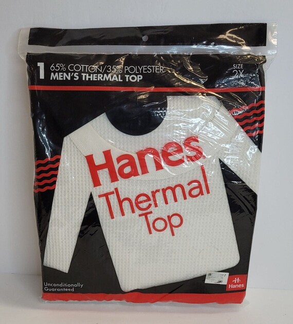 Vintage 1994 Hanes Thermal Top Men s Size 2XL NEW Sealed White NOS Etsy Canada