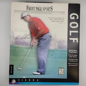 Golf PC Game Simulation Sierra 1998 Front Page Sports Golf Game CD ROM Vintage
