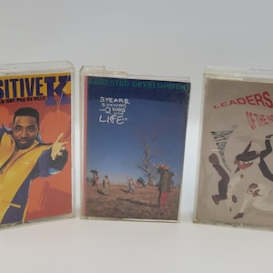 Lot of 3 Rap Hip Hop Cassette Tapes - Leaders Of The New School, Positive K etc
