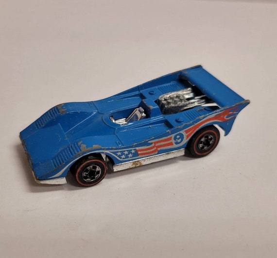 Vintage Hot Wheels 1973 American Victory Blue Race Car Stars
