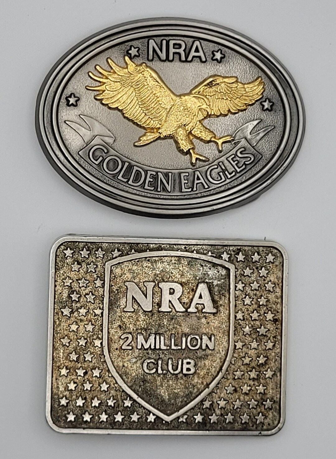 Nra Rings Lot of 3 NRA National Rifle 1980's Belt Buckles 2 Million Club Golden ...