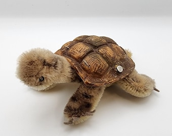 ヴィンテージ シュタイフ モヘア ぬいぐるみ ミニ タートル ボタン付き