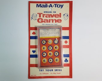 Vintage Mail-A-Toy Travel Game Game NOS Sealed NIP - 1950's USA Made Toy Comon-Tater, Inc #301