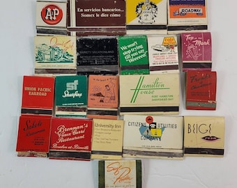 Lot of 20 Vintage Cigarette Advertising Matchbooks Hotels Dining etc Mixed Lot