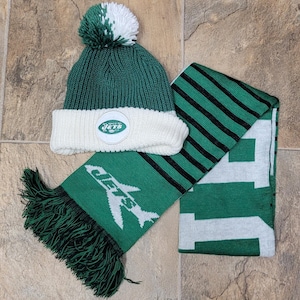 Mitchell & Ness New York JETS NFL Green Cuffed Knit Pom  display picture 3