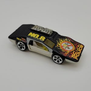 Vintage 1970 Mattel Hot Wheels Side Kick Black Toy Car Police
