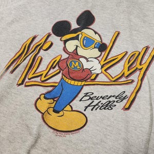 Vintage Disney Mickey Mouse Beverly Hills Sweatshirt Size XL Tultex Sherry MFG image 4