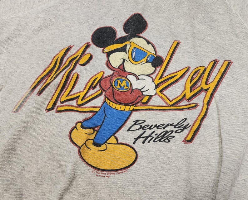 Vintage Disney Mickey Mouse Beverly Hills Sweatshirt Size XL Tultex Sherry MFG image 4