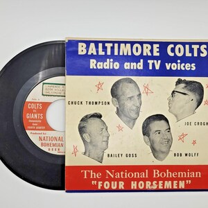 1958 Baltimore Colts vs. New York Giants 45 RPM Record NFL World Champions