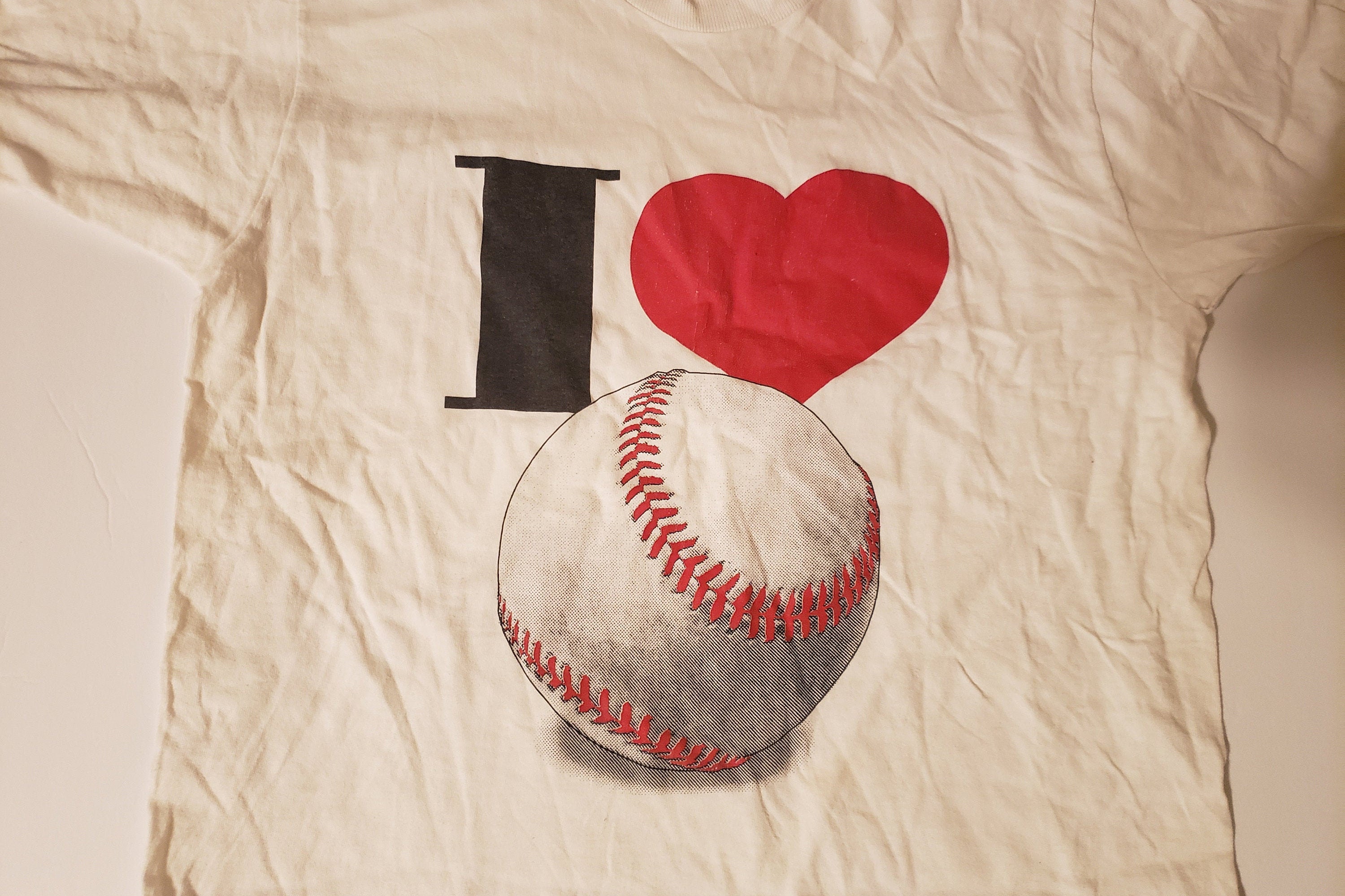 Vintage 1990's I Love Baseball Charlie Rose camiseta Etsy España