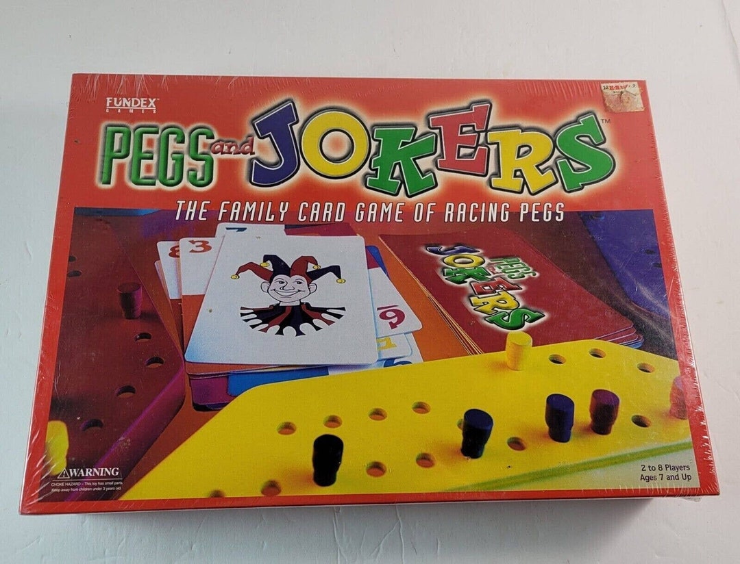 Pegs and Jokers Fundex Card Board Game Vintage 1999 Complete Etsy