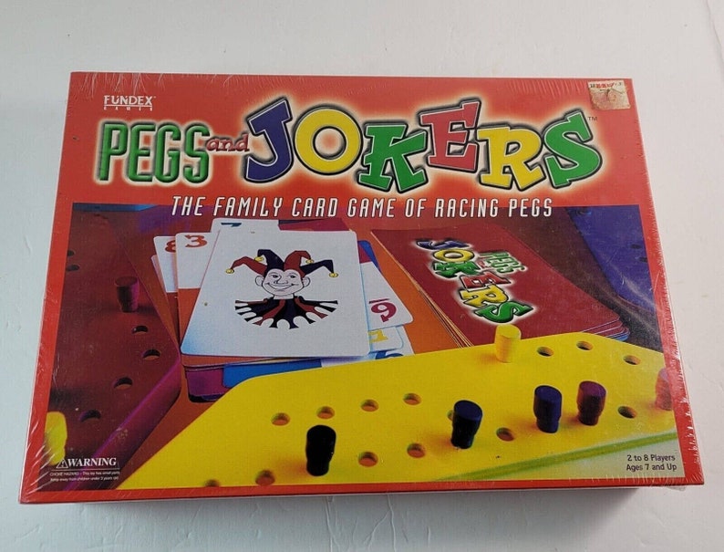 Pegs and Jokers Fundex Card Board Game Vintage 1999 Complete Etsy
