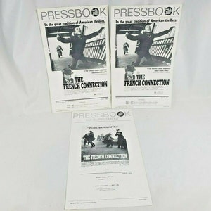 Lot of 2 - The French Connection Pressbook mit Ad Supplement - Gene Hackman 1971
