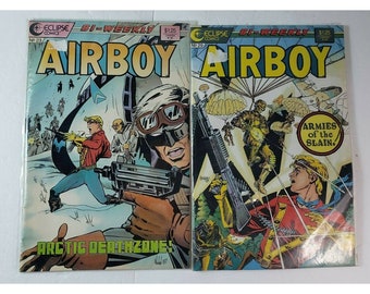 Lot 2 Airboy Comics - #23 and #29 - Eclipse Comics - 1987 VG+
