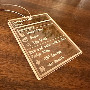 Stardew Valley-Inspired, Chocolate Cake Acrylic Ornament