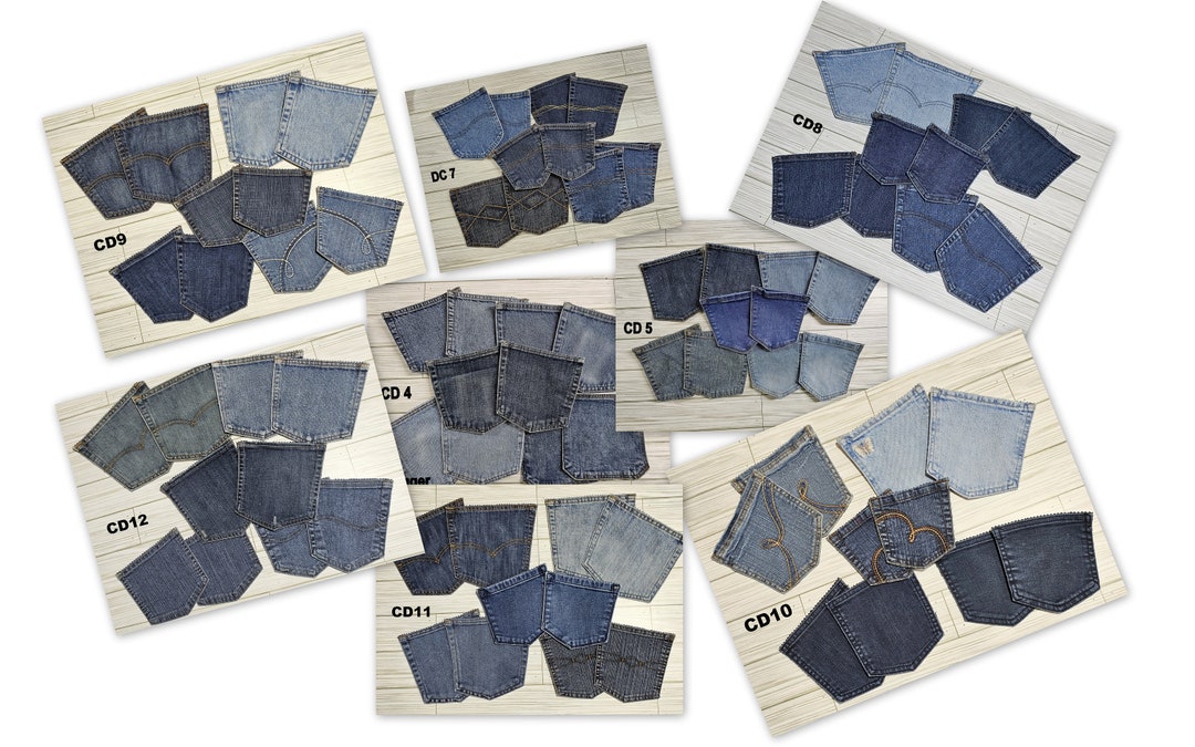 10 Denim Pockets Silverware Utensil Holders Wedding Shower Birthday