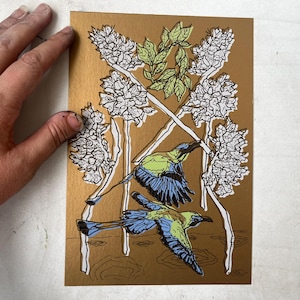 tarotkaart miniprint zes van toverstokken/takken