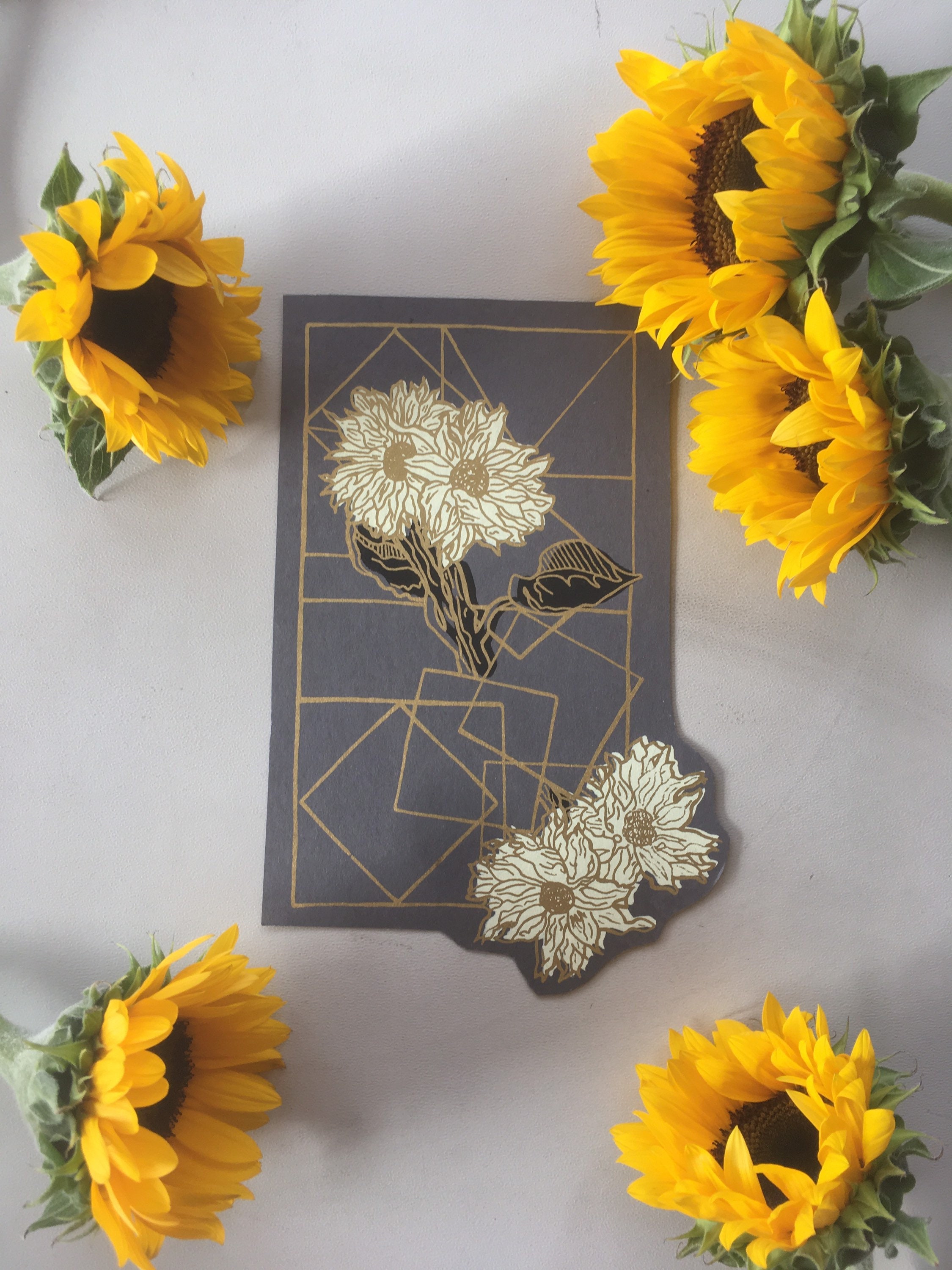 Death of Sunflowers Etsy