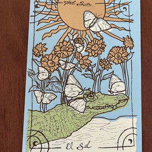 Carte postale du tarot du soleil