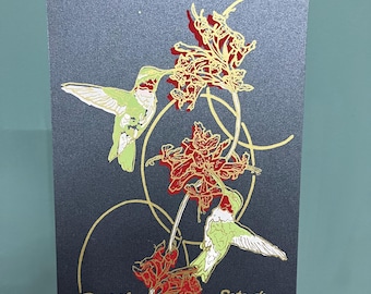 Page of branches / queen of wands postcard, mini-print, tarot card