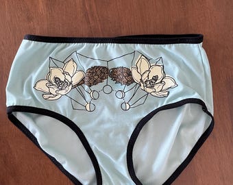 G.r.i.t.s. panties . Nature undies. Handprinted undies. Witchy underwear.