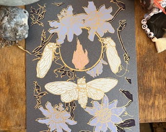 Ace of pentacles Tarot postcard