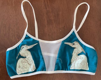 fishy bra . Nature undies. Handprinted undies. Witchy underwear.