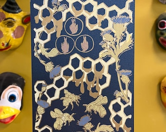 3 of pentacles mini-print