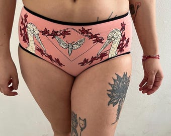 Misery is a butterfly panties . Nature undies. Handprinted undies. Witchy underwear.