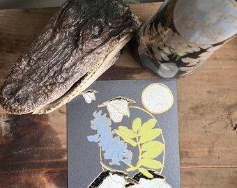 knight of branches / knight of wands postcard, mini-print, tarot card