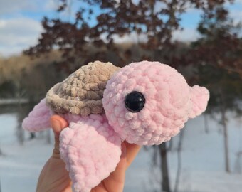 Crochet Pink Turtle | Amigurumi, Small Buisness, Stuffed Animal, Handmade