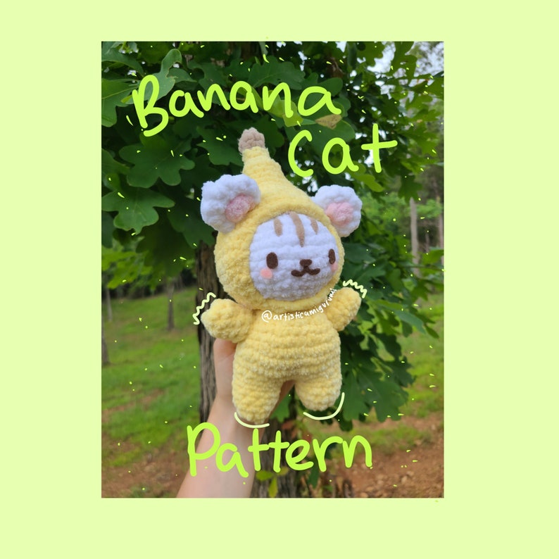Banana Cat PATTERN Crochet Cat PATTERN (Instant Download) Etsy