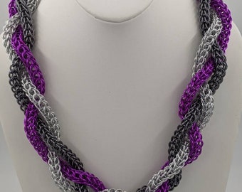 Braided Rope Necklace/Chainmaille Necklace/Full Persian Braided Necklace/Unique Necklace