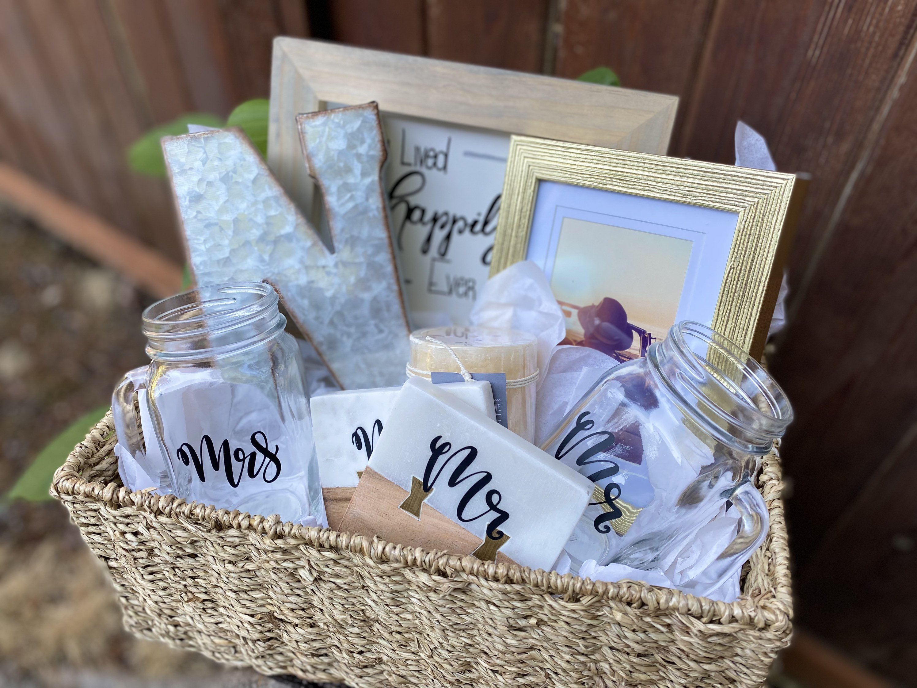 His and Hers Custom Newly Wed Gift Basket Wedding Gift - Etsy