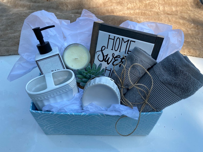 House Warming Gift Basket Bathroom Themed Etsy