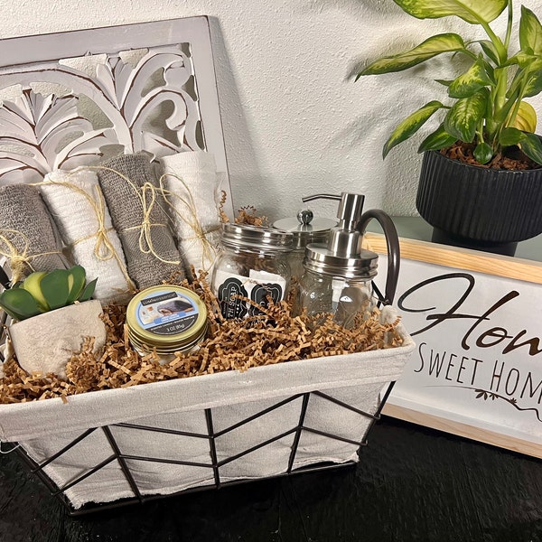 New Home Owners-Closing GIFT-House Warming Gift Basket Bathroom Themed