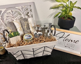 Closing GIFT-House Warming Gift Basket Bathroom Themed Realtor Gift Closing Gifts